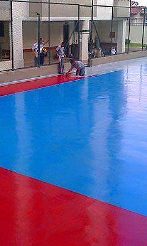 Pintura epóxi quadra poliesportiva Pintura epóxi quadra poliesportiva